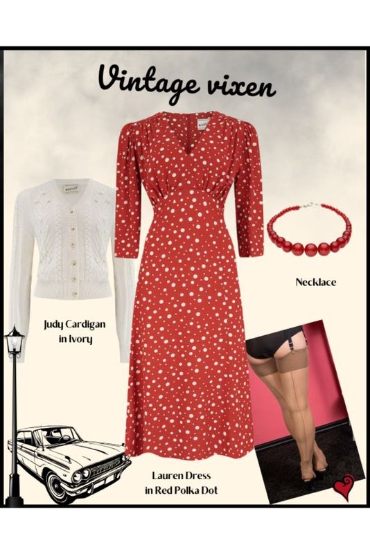 Zara Green Tea Dress Vintage Polka Dot Dress Uk Vintage Inspired Red Polka  Dot Knee Length